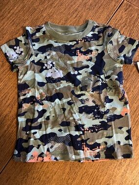 Epic Threads Kids Camo Short-Sleeve Tee - Green, Navy & Orange